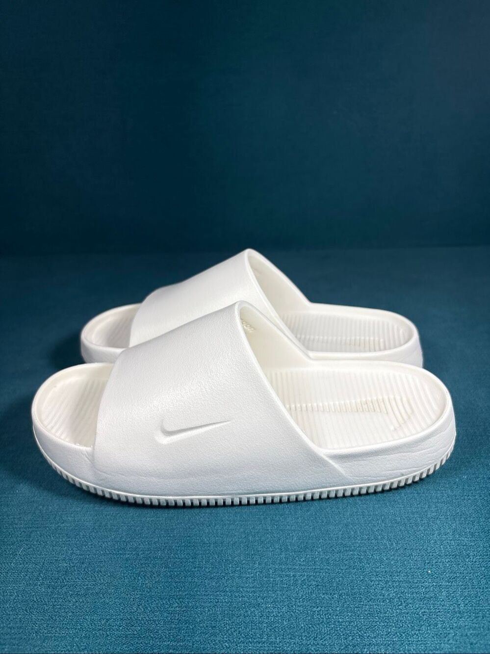 Nike Calm Slide White Mens 7 Womens 8 Sandals Slip On Foam M7 W8